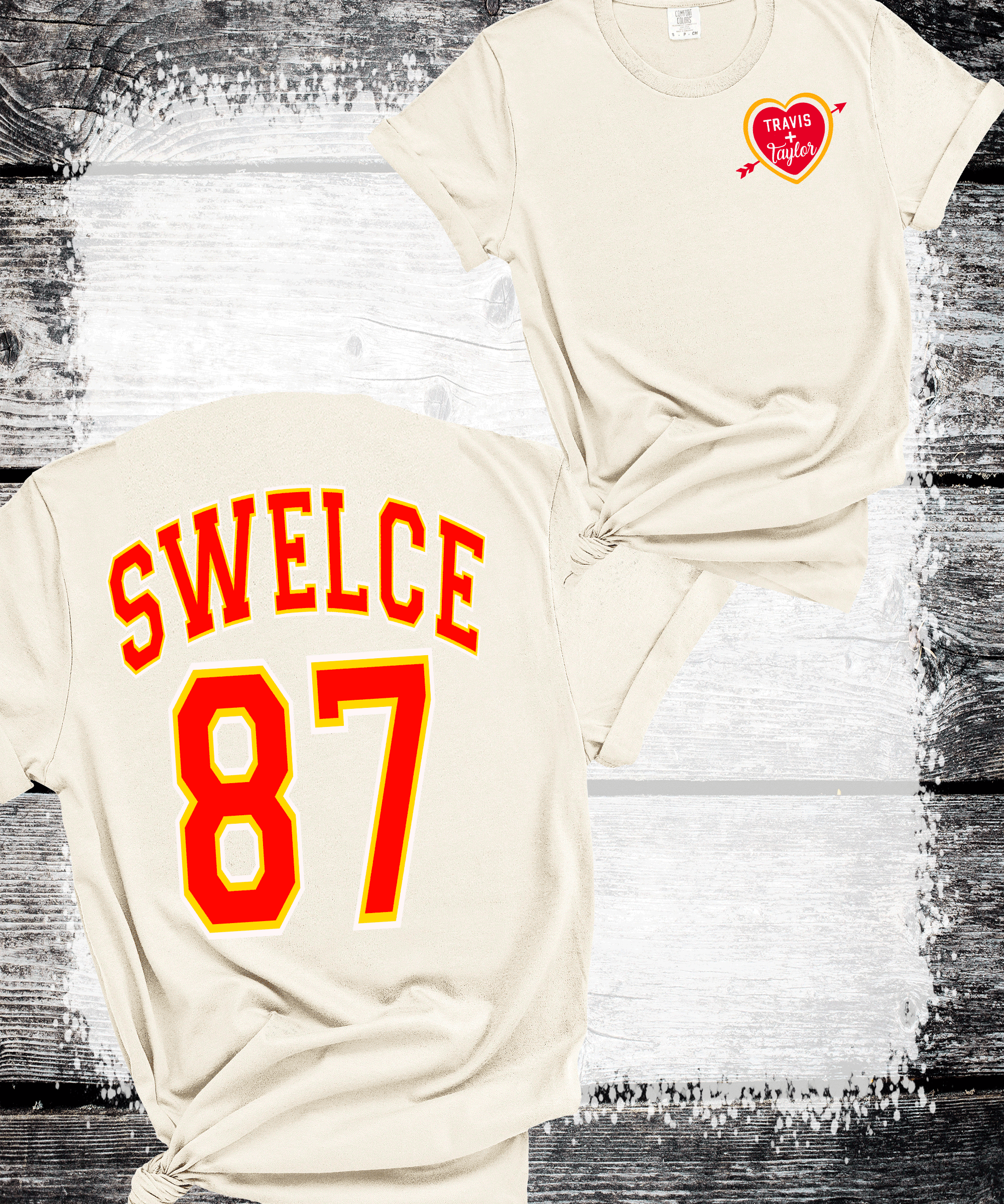 Trending Taylor Swift Travis Kelce comfort color shirts,Trending Taylor Swift and Travis Kelce LOVE STORY Shirts! Weather you Love "Swelce" or are a "Swiftie" or a Kansas City Chiefs Fan This shirt has it ALL!