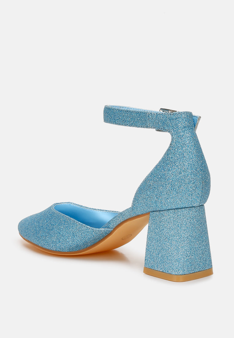 Taznia Glitter Block Heel Sandals-2