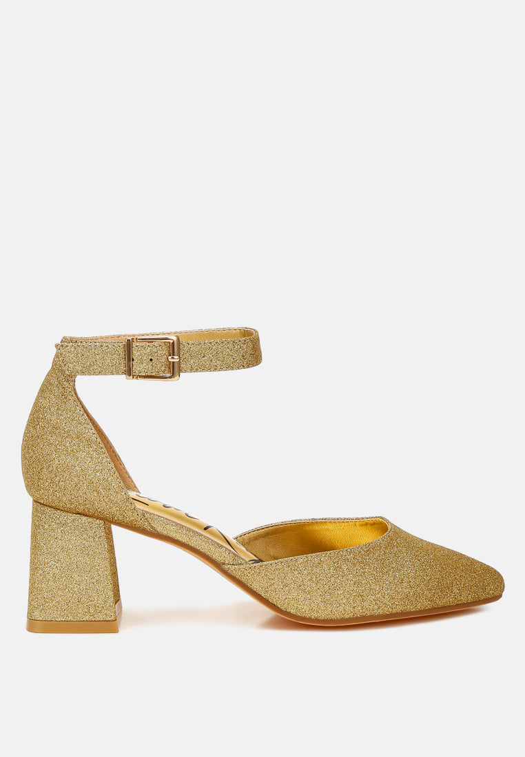 Taznia Glitter Block Heel Sandals-5