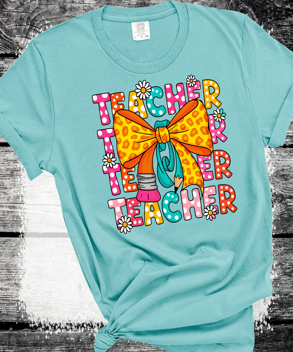 Back to school Teacher Pencil Coquette Bows