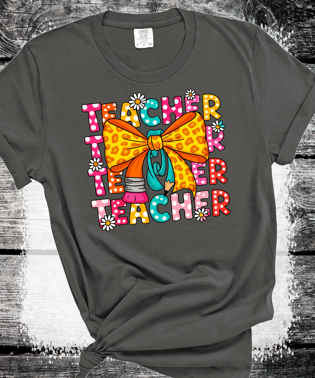 Back to school Teacher Pencil Coquette Bows