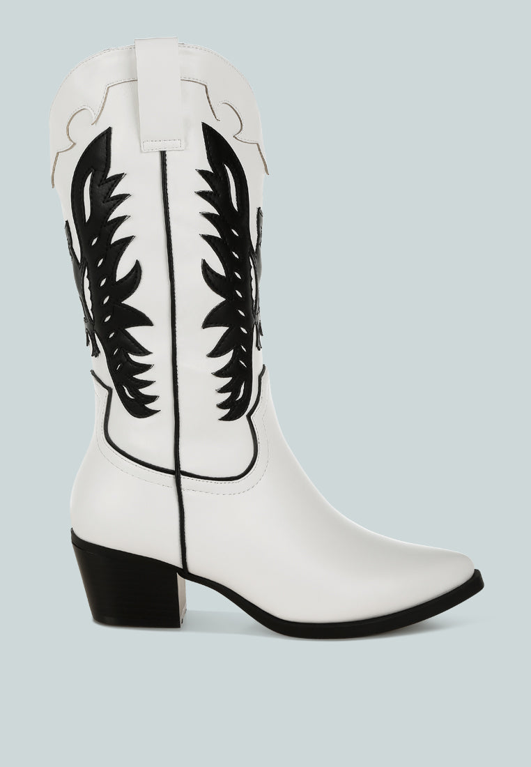 Thistle Winged Patchwork Cowboy Boots-0