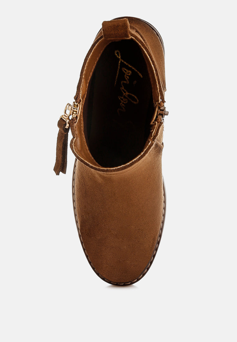 Tigris Microfiber Zipper Boots-3