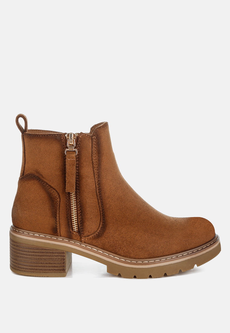 Tigris Microfiber Zipper Boots-0