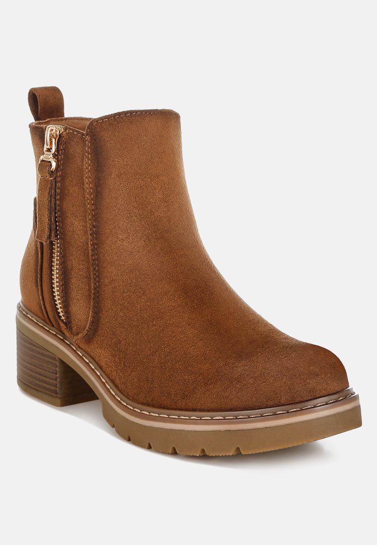 Tigris Microfiber Zipper Boots-1