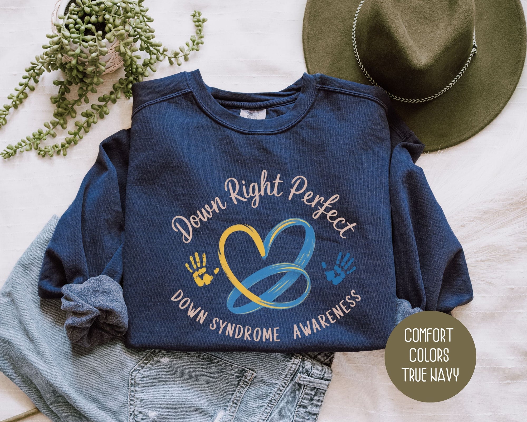 Down Right Perfect Comfort Colors Sweatshirt-0