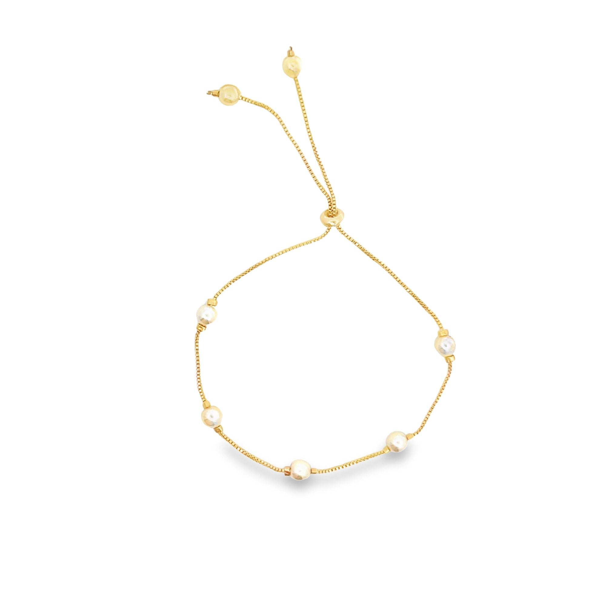 Pearl Adjustable Bracelet (I457)-0