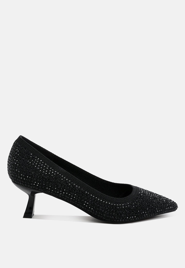 Vimto Breathable Rhinestone Pumps-6