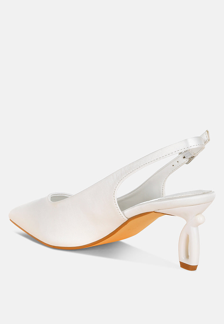 Vinca Satin Pointed Toe Slingbacks-2