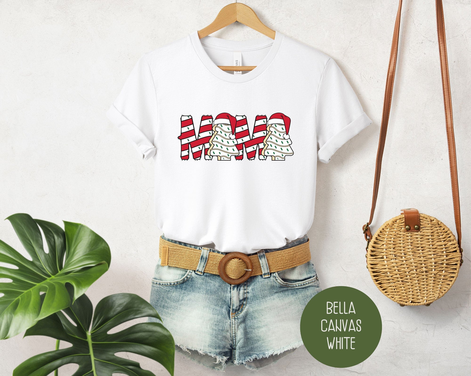 Mama Christmas Tree Cake Holiday Shirt-11