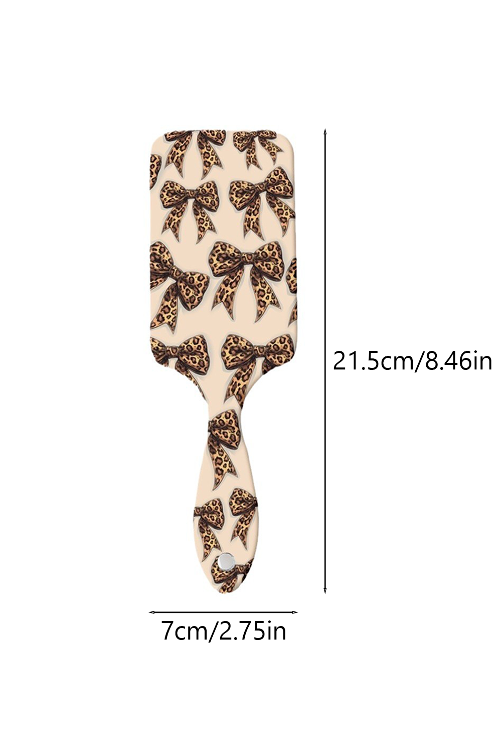 Parchment Leopard Bow Print Hair Comb