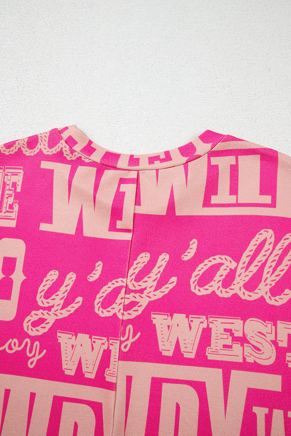 Rose Vintage Letter Print Graphic Loose Tee