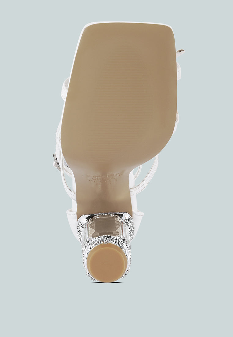 Affluence Jeweled High Heel Sandals-4