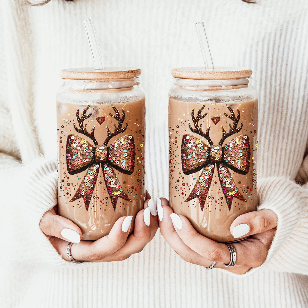 Sequin Bow Antlers-4
