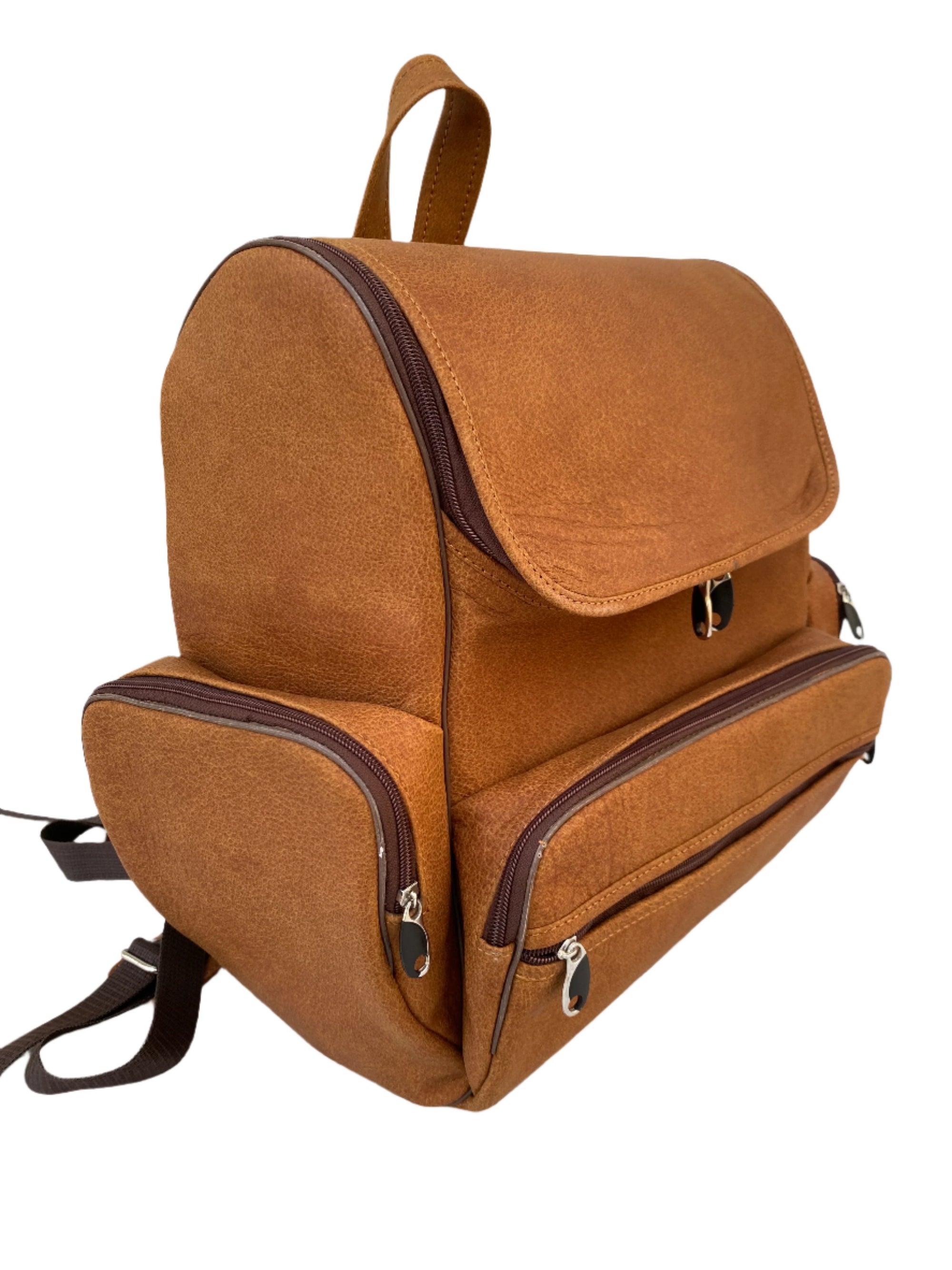 Premium Full Grain Leather Backpack: Classic Style & Durability"