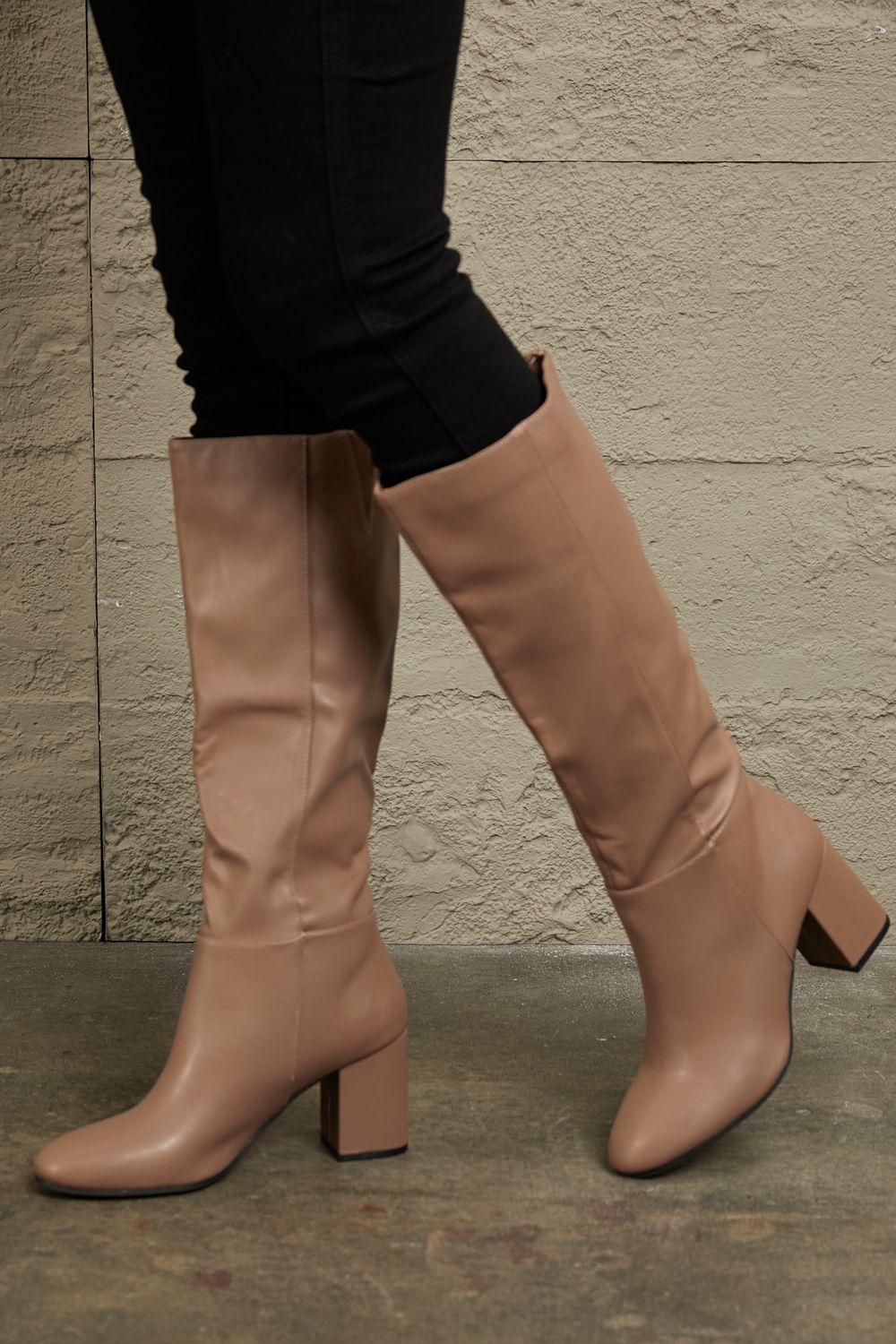 East Lion Corp Block Heel Knee High Boots-3