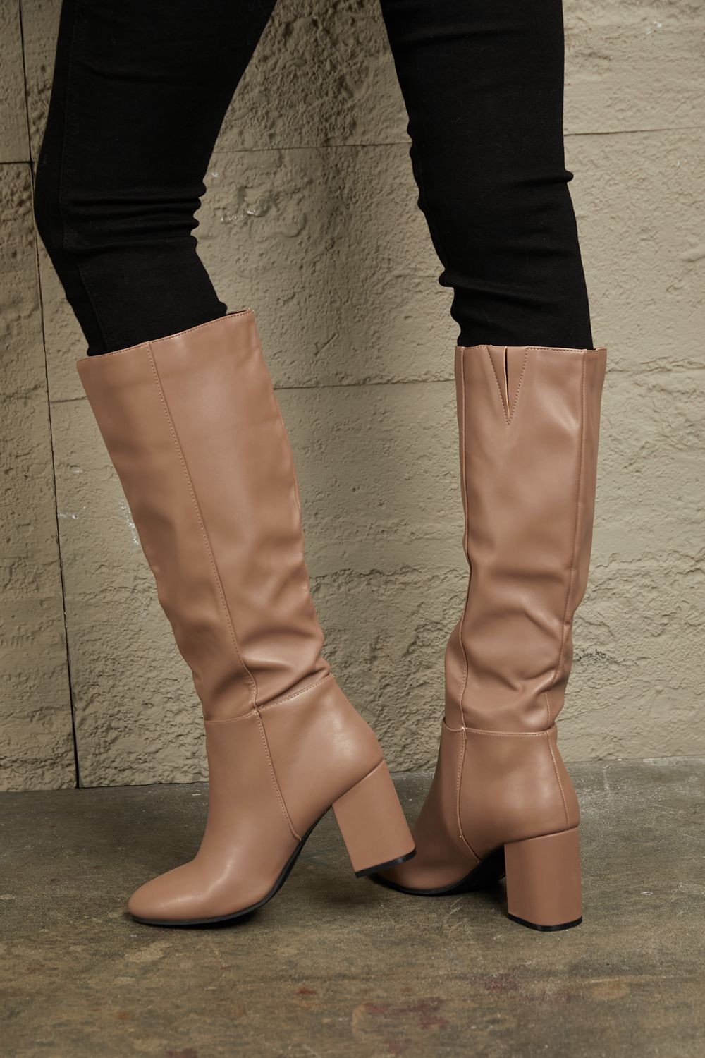 East Lion Corp Block Heel Knee High Boots-1