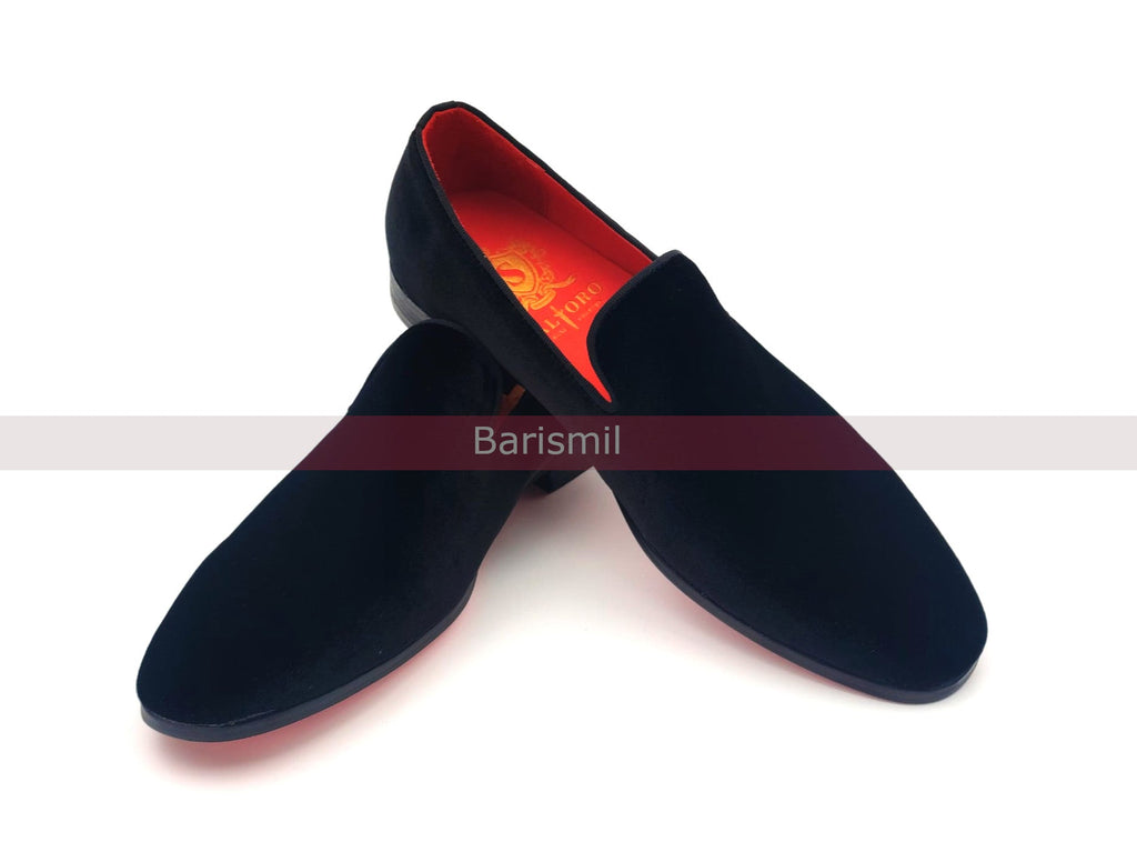 Trevor III - Black Velvet Loafers-3
