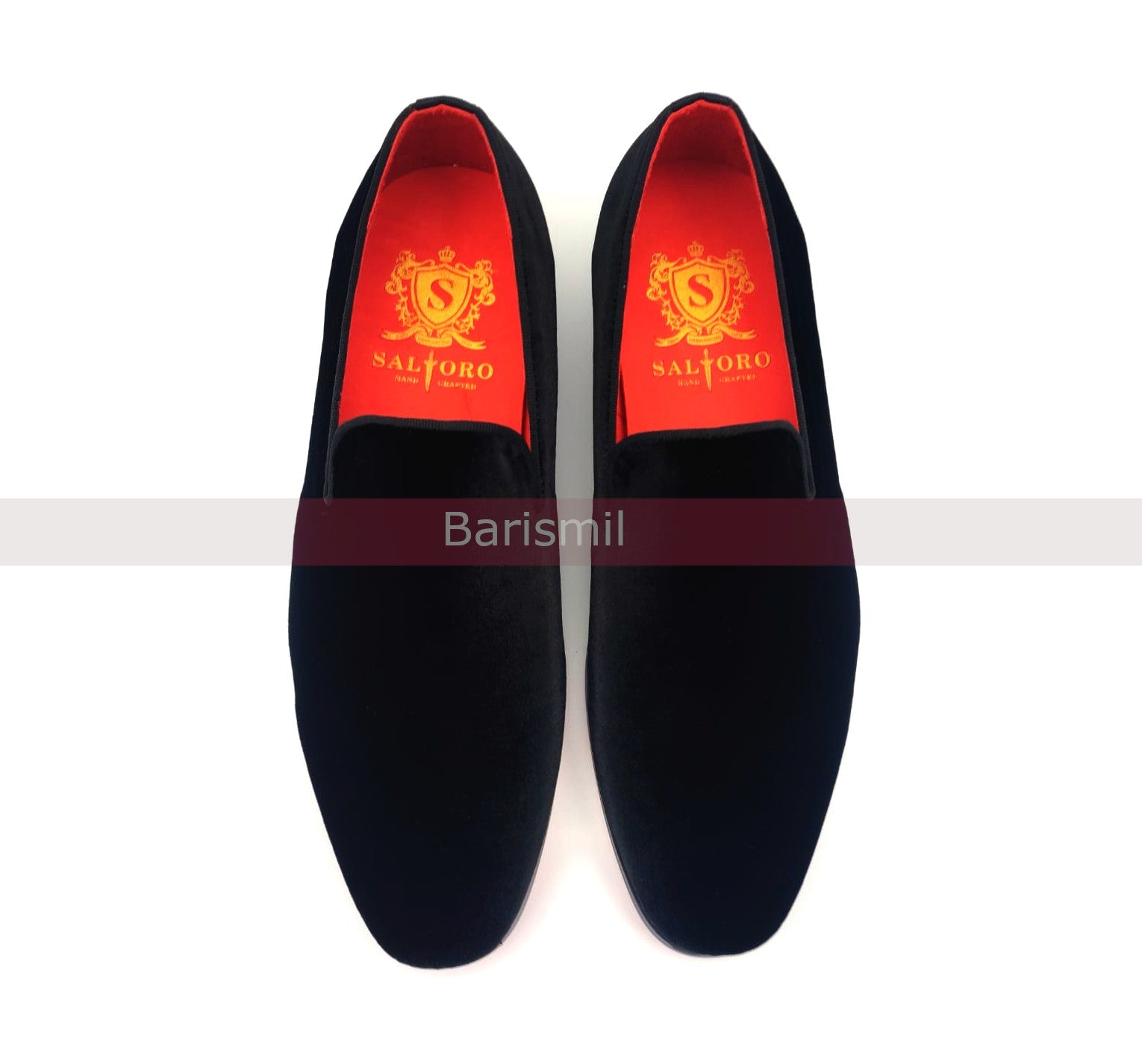 Trevor III - Black Velvet Loafers-4