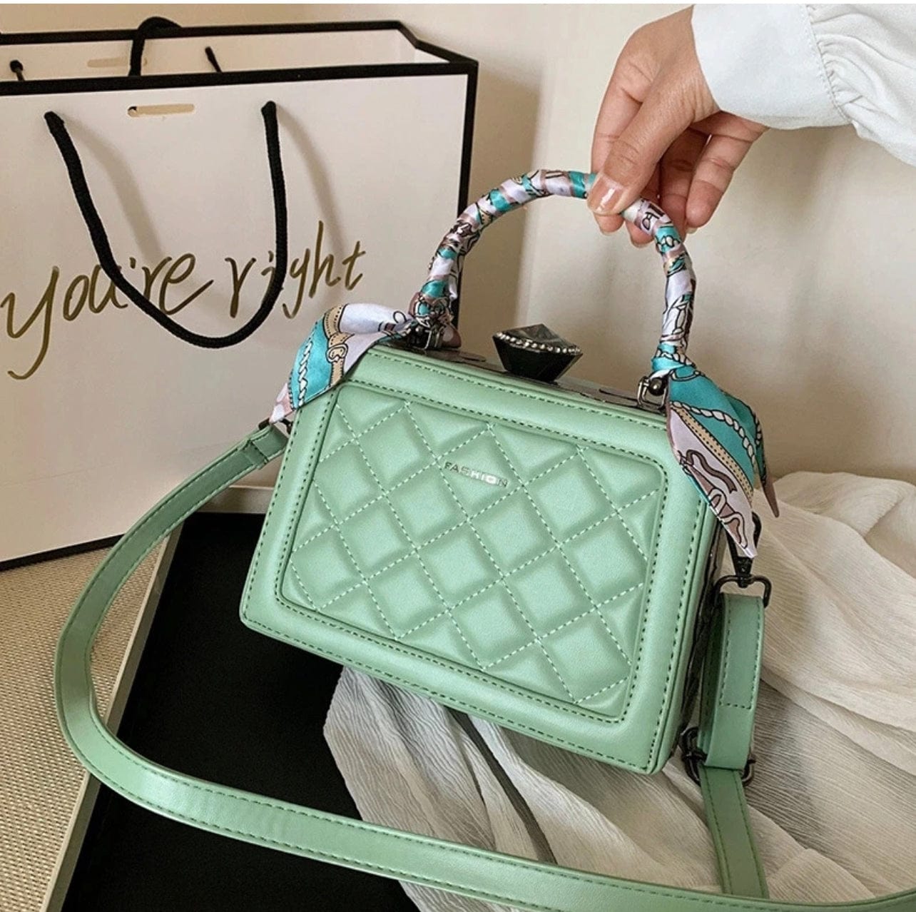 Bougie Hand Bag-mint-0