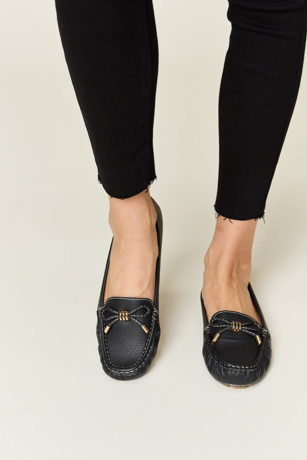 Forever Link Slip On Bow Flats Loafers-1