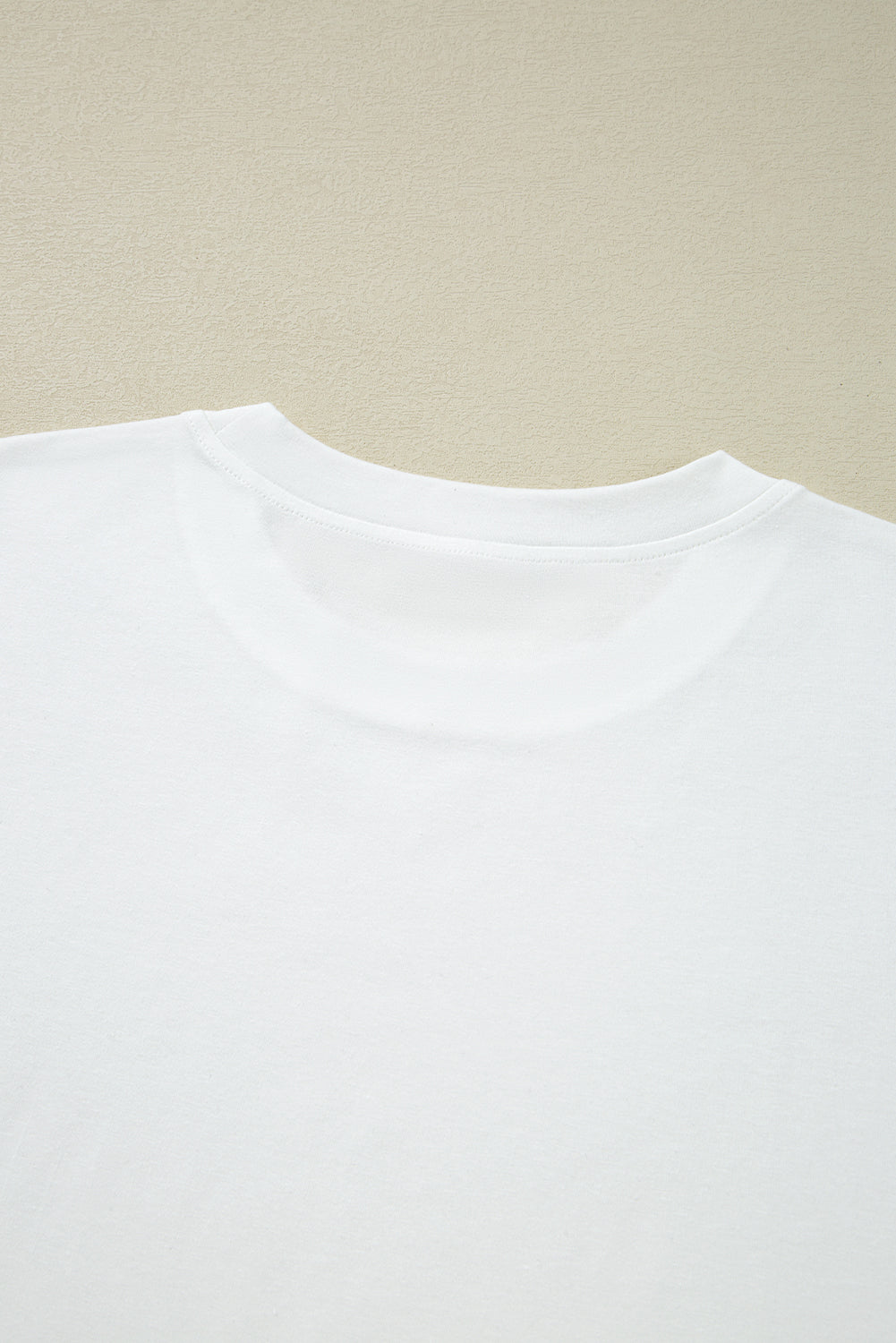 White Fake Two-Piece Lace Long Sleeve Drop Shoulder Tee