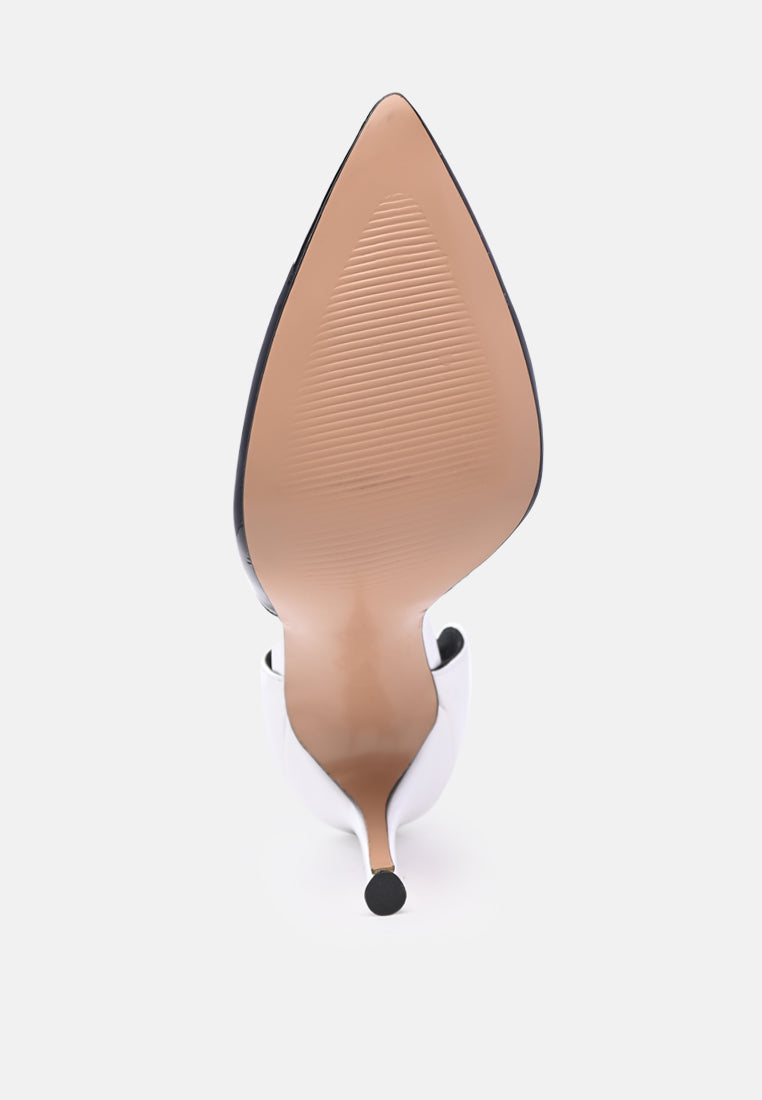 Candy Cane Patent Faux Leather High Heel Pumps-4