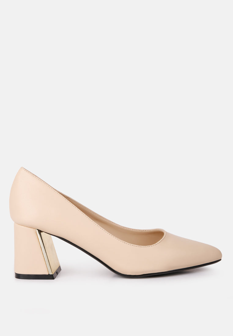 Casey Metallic Detail Block Heel Pumps-6