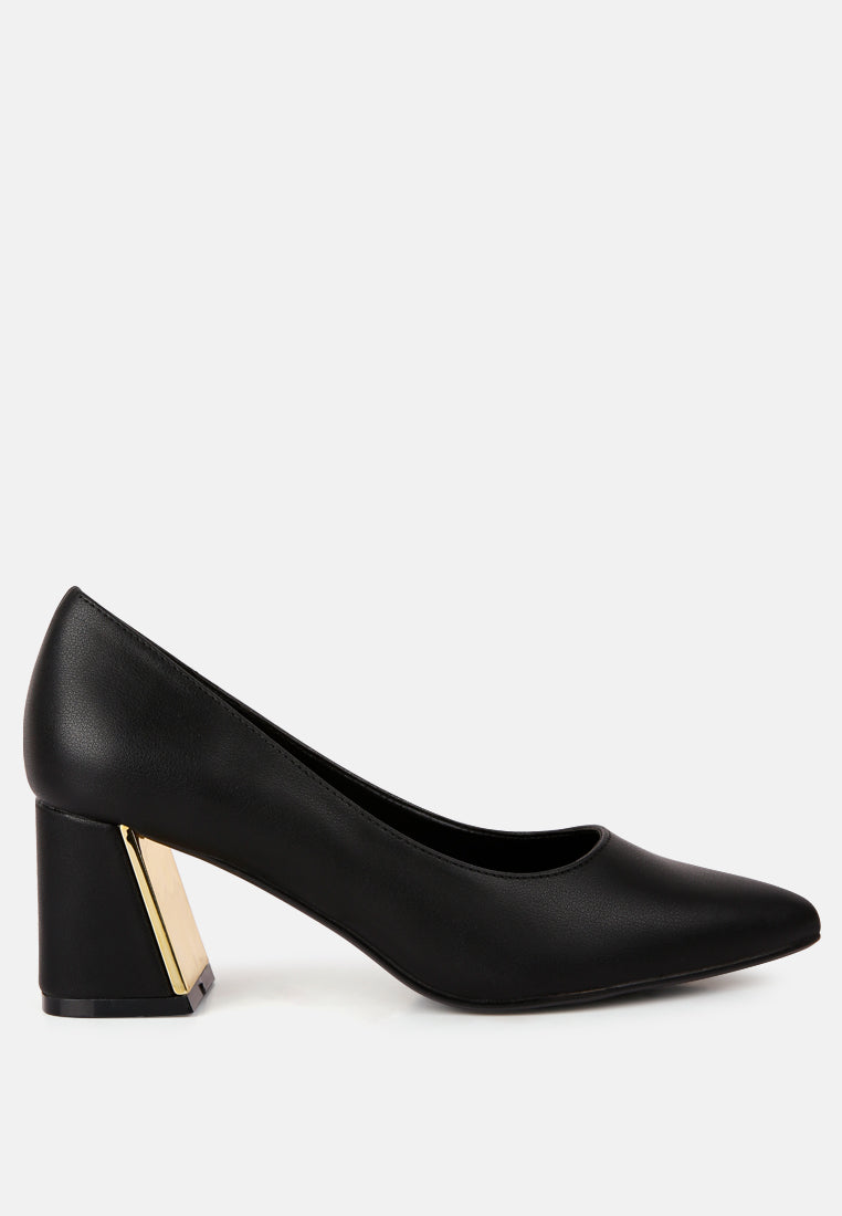 Casey Metallic Detail Block Heel Pumps-0