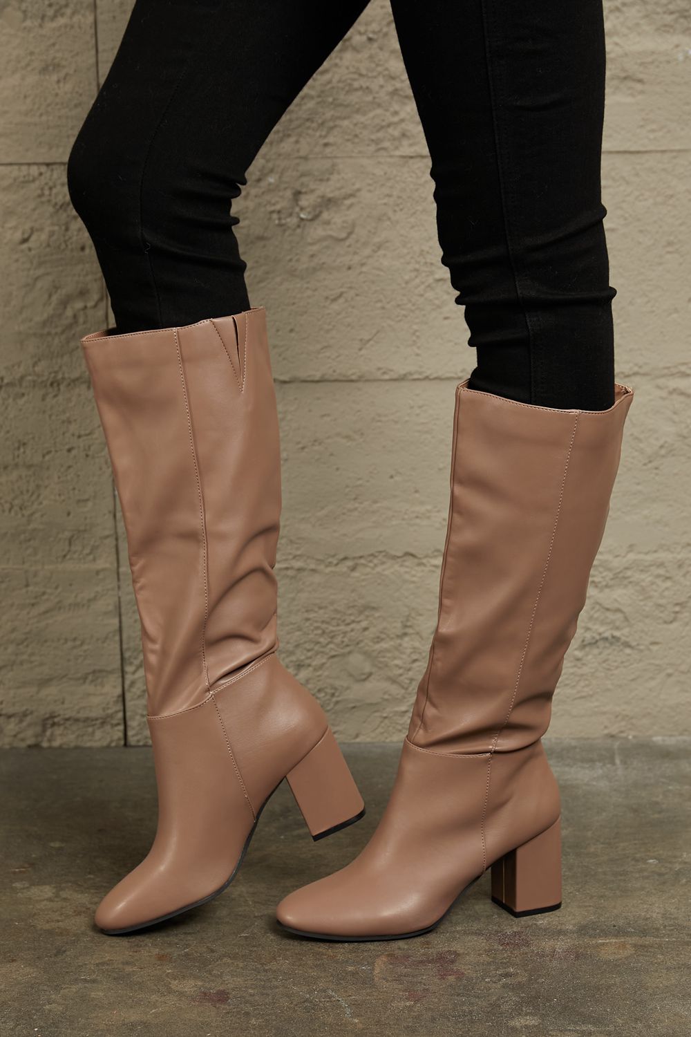 East Lion Corp Block Heel Knee High Boots-4
