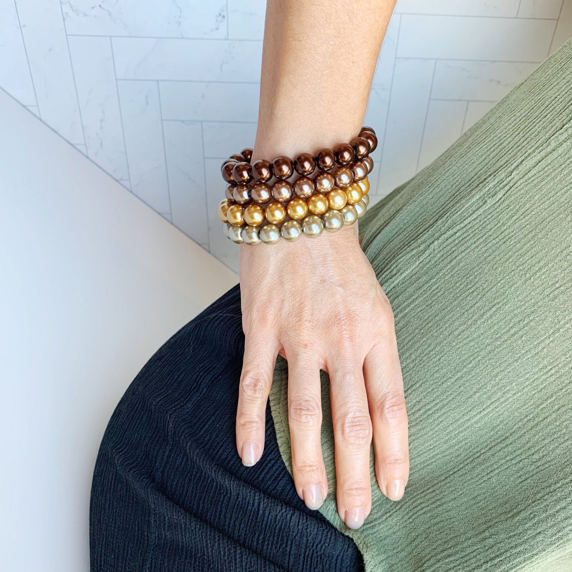 Pearl Bracelets -Set of 4-0