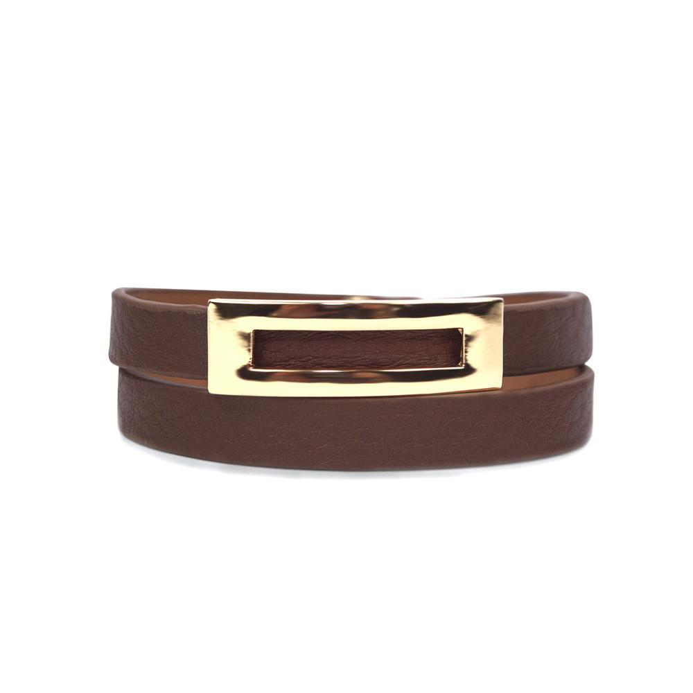 Buckled Leather Bracelet- Sienna-0