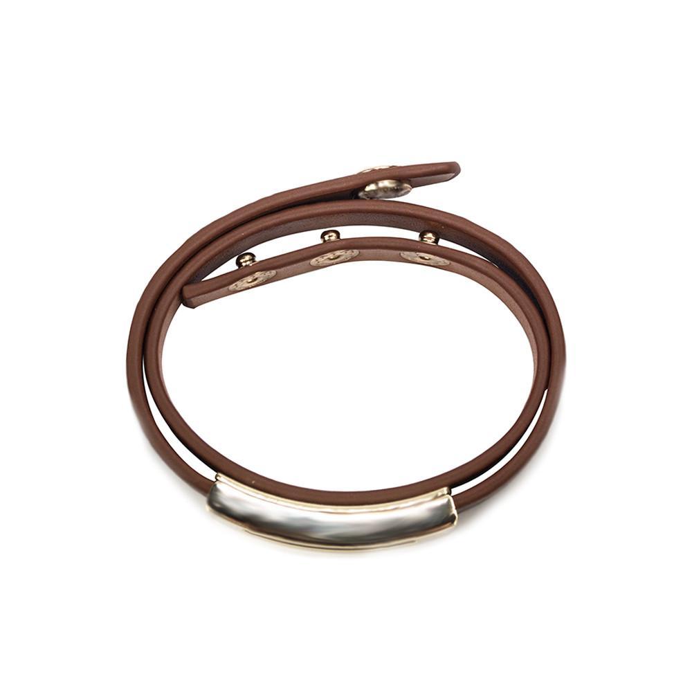 Buckled Leather Bracelet- Sienna-2