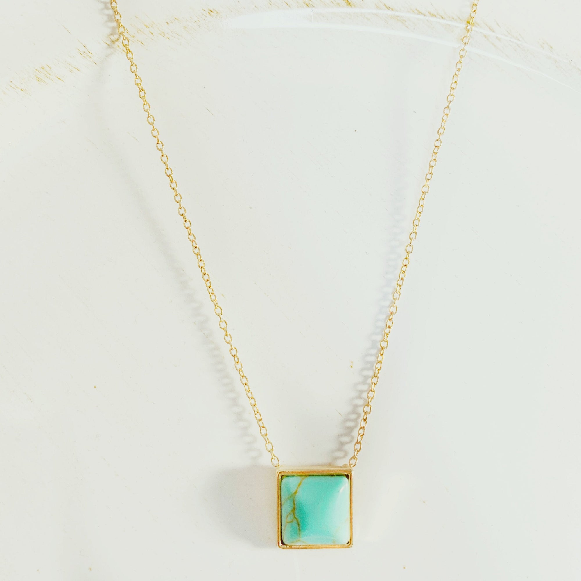 Square Drop Necklace-5