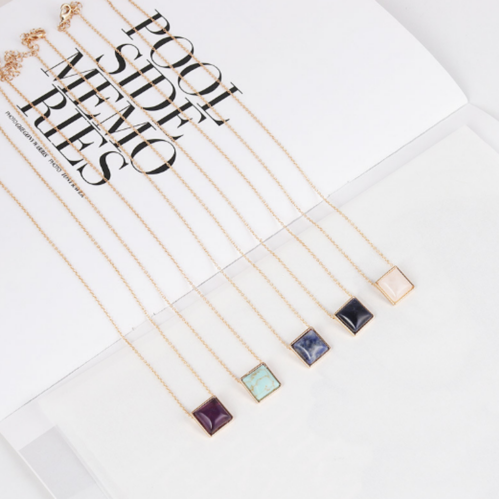 Square Drop Necklace-4