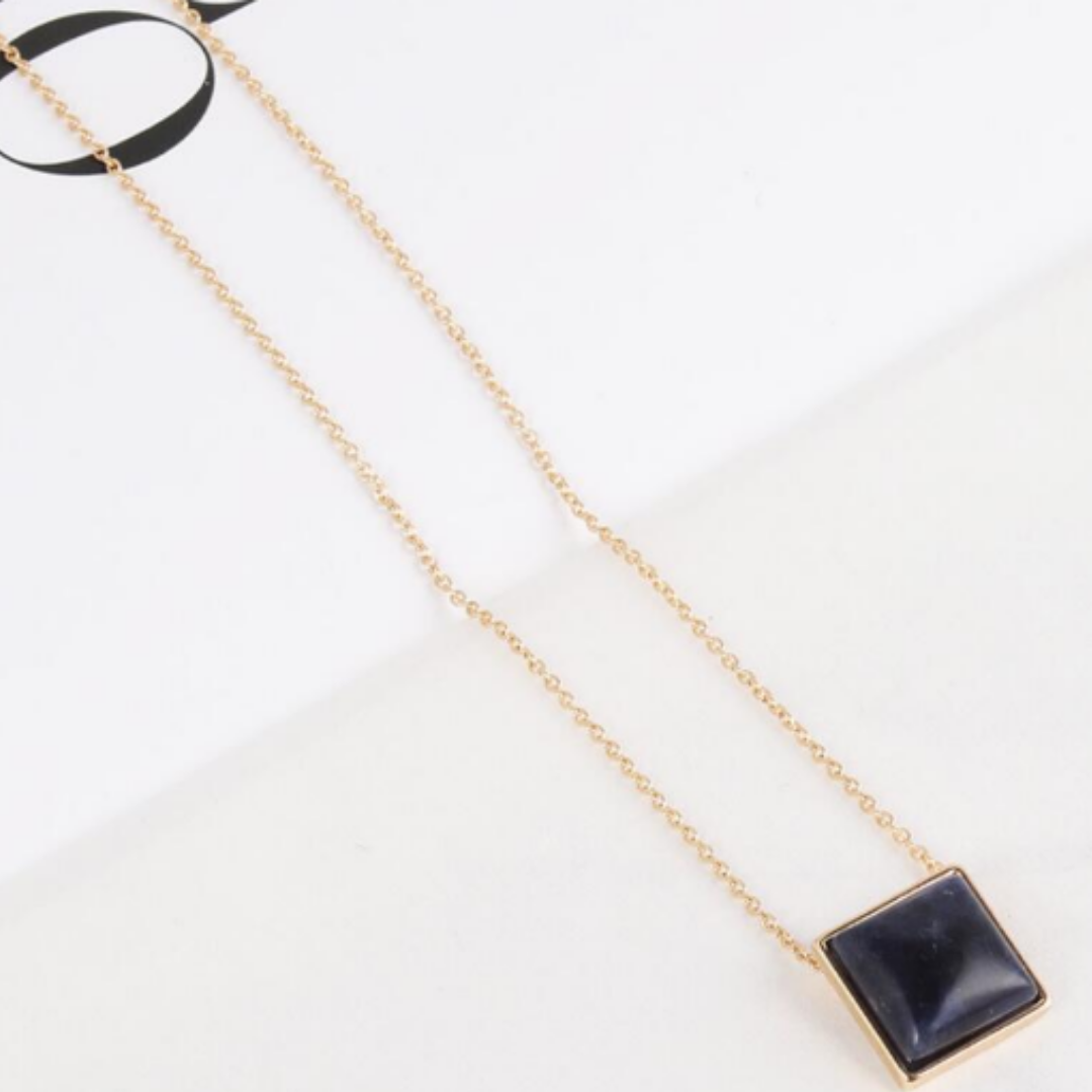 Square Drop Necklace-8