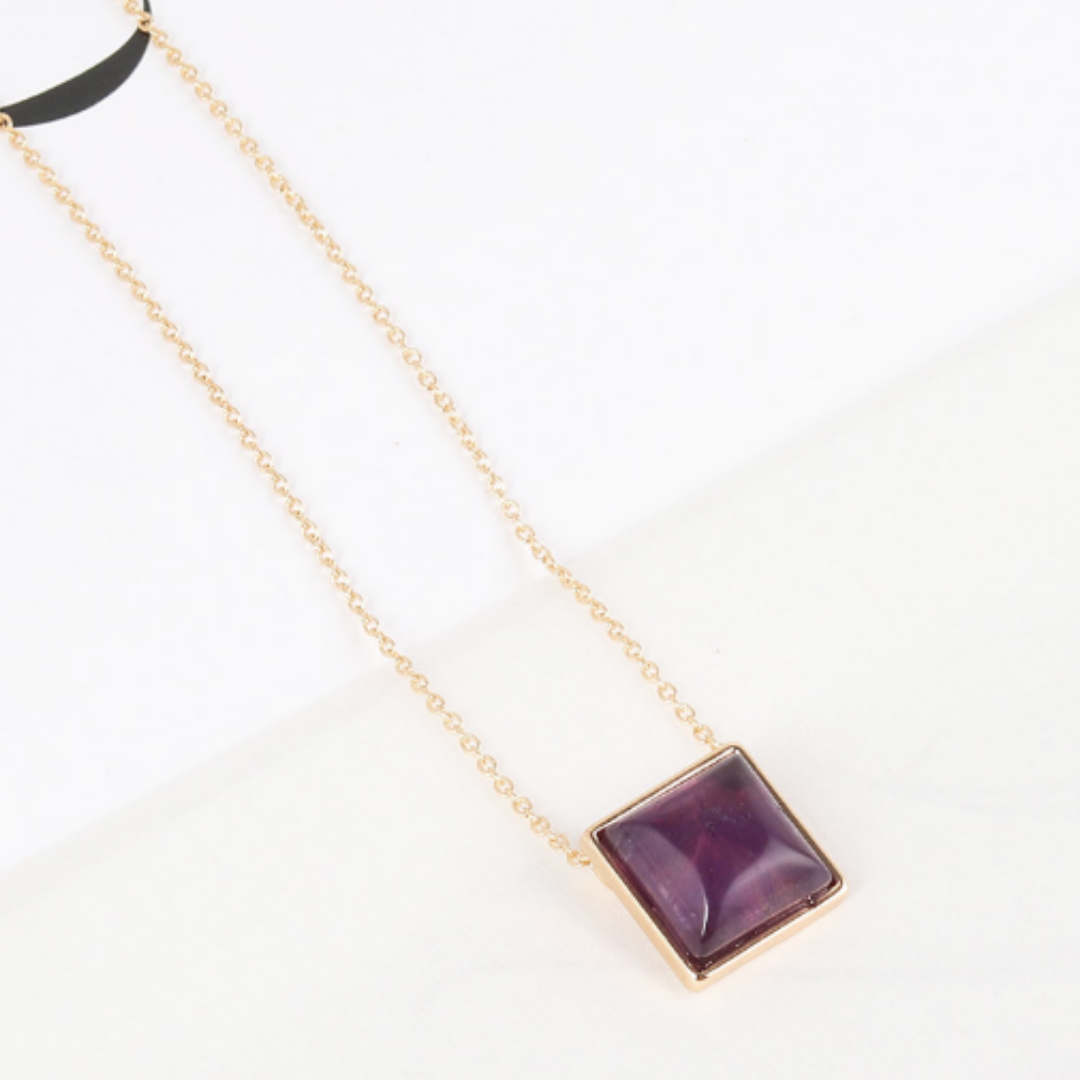 Square Drop Necklace-9