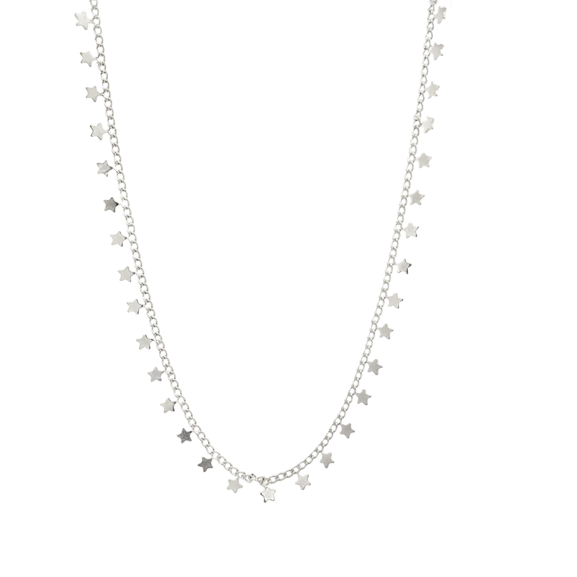 18K Gold Filled Star Dangle Choker (G26)-1