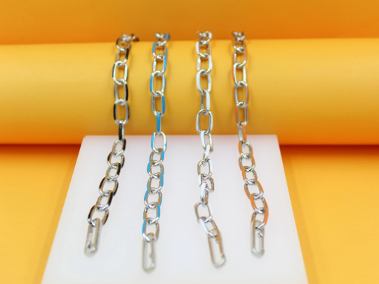 Enamel Paperclip Chain Necklace (F85/I475)-4
