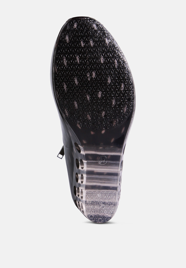 Drench Clear Wedge Rainboots-1