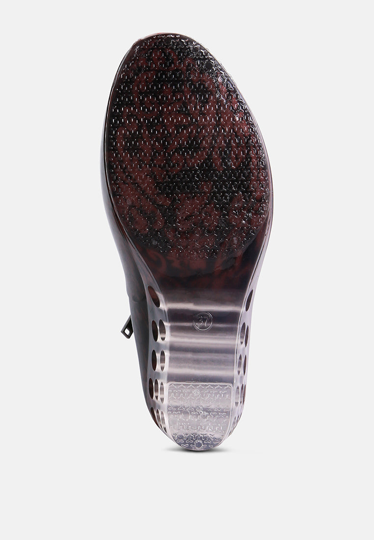 Drench Clear Wedge Rainboots-4