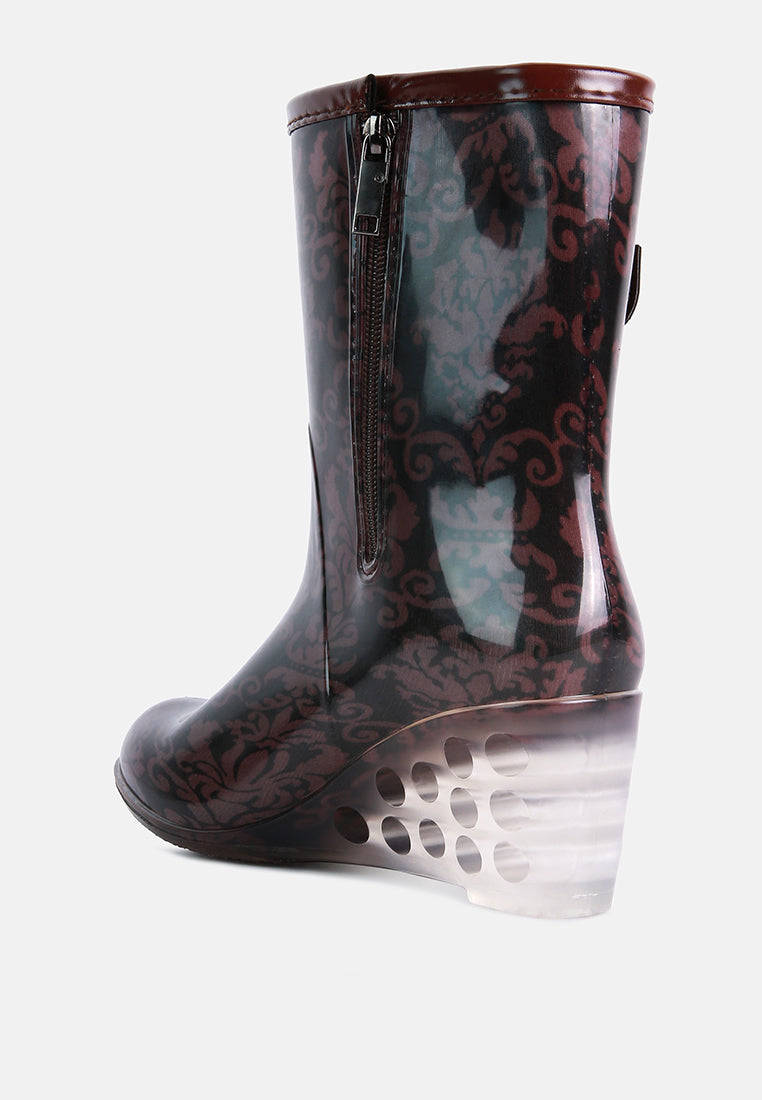 Drench Clear Wedge Rainboots-2