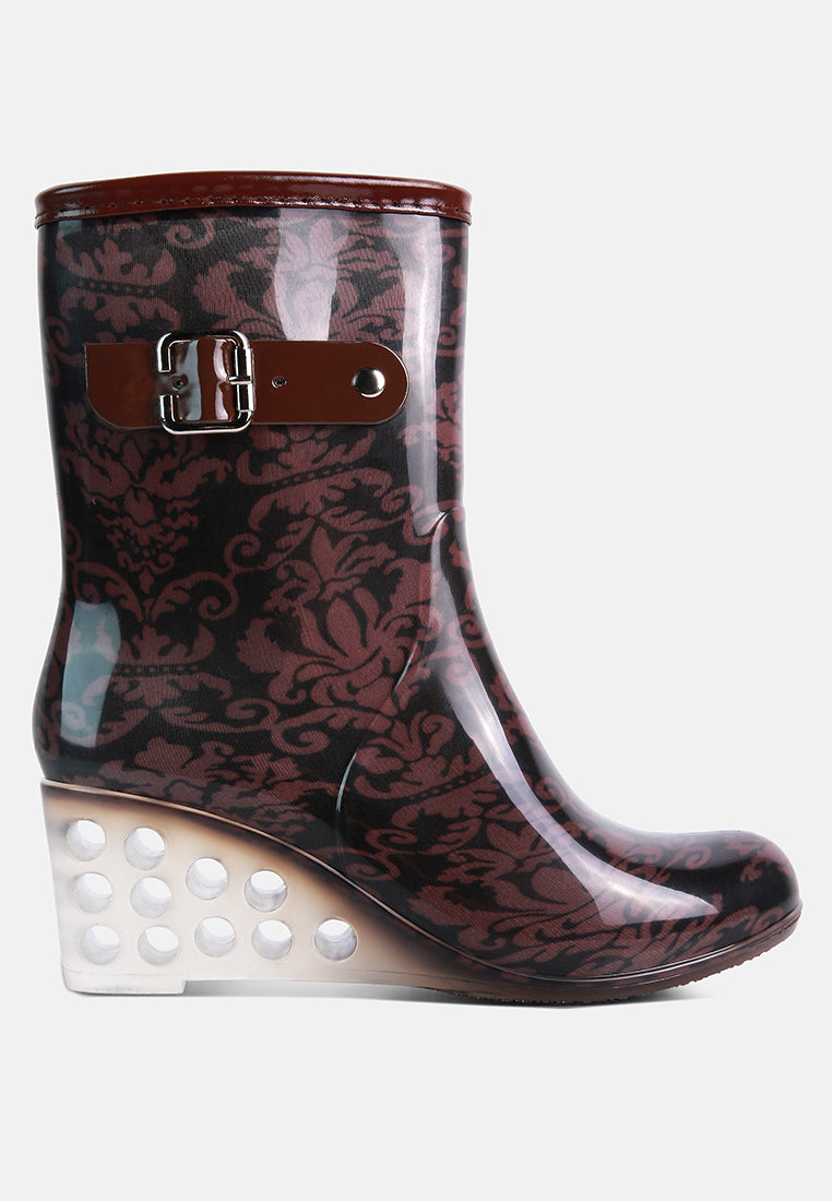 Drench Clear Wedge Rainboots-0