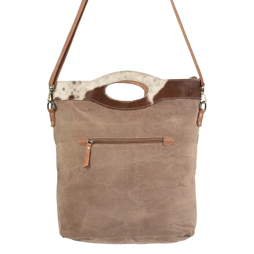 Cross Body Leather/Canvas Bag