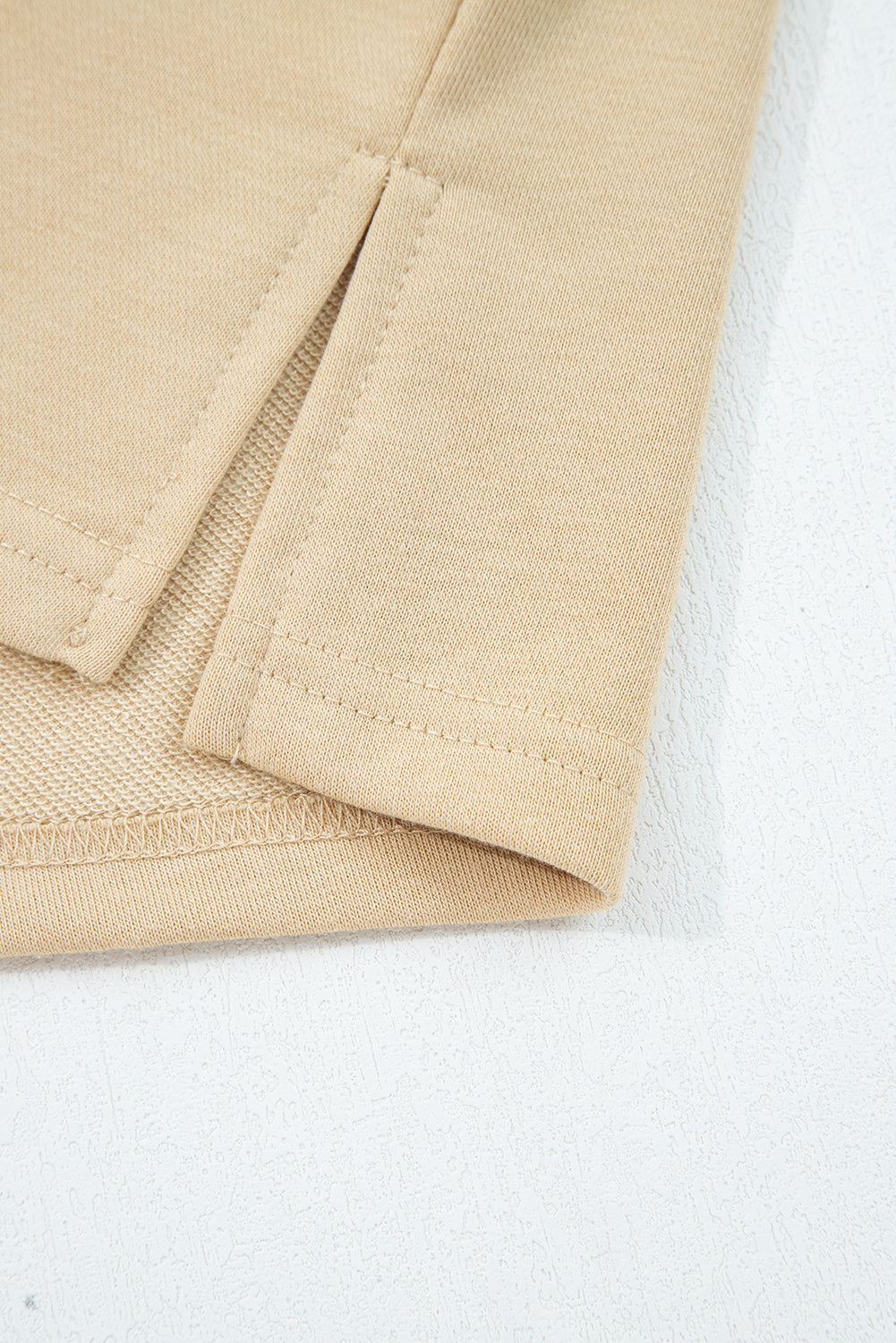 Laurel Green Exposed Seam Contrast Texture Patchwork Plus Size Drop Shoulder Pullover