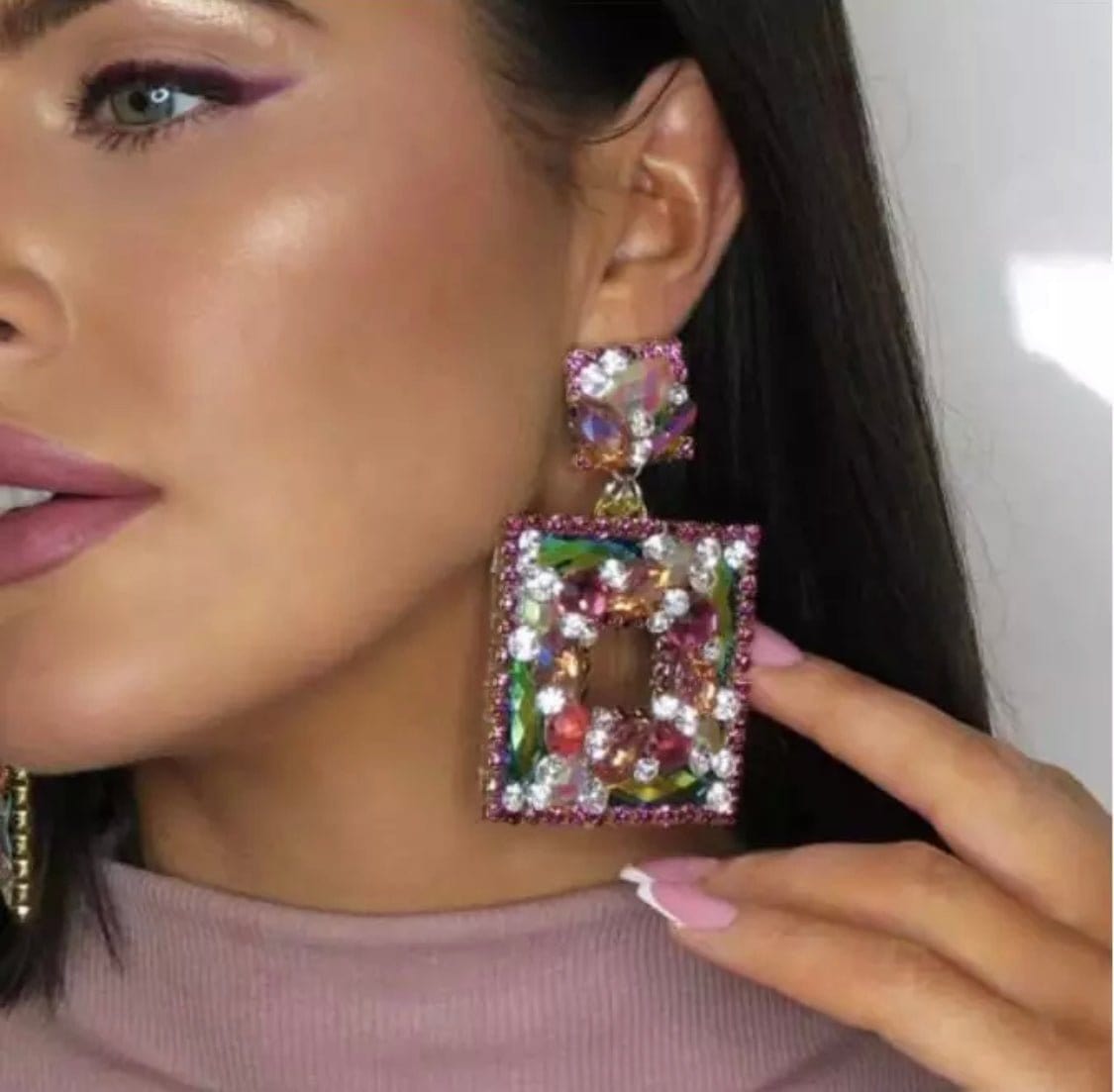 Glistening Statement Earrings-1