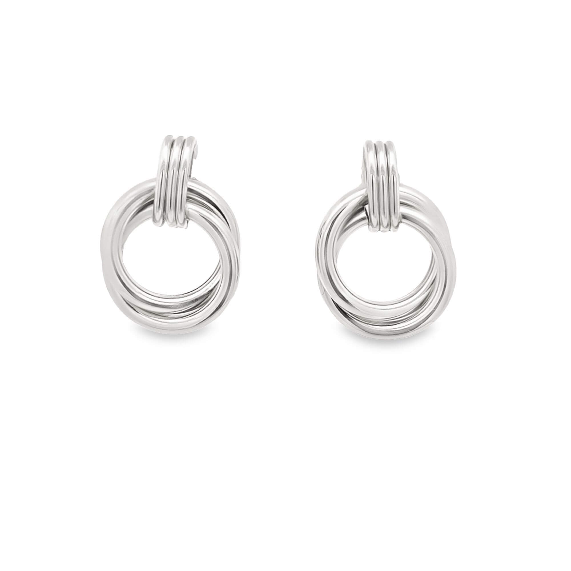 Twisted Plate Knotted Stud Earrings (k72A)-2