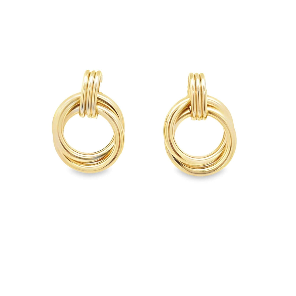 Twisted Plate Knotted Stud Earrings (k72A)-0