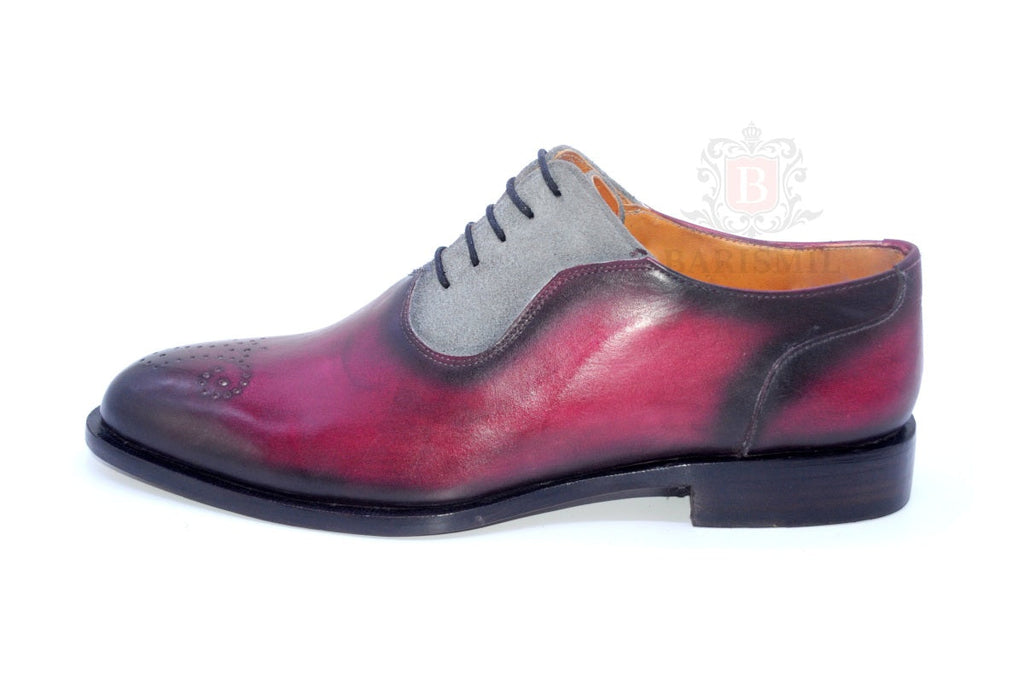 Logan II - Burgundy Saddle Oxford Shoes-4
