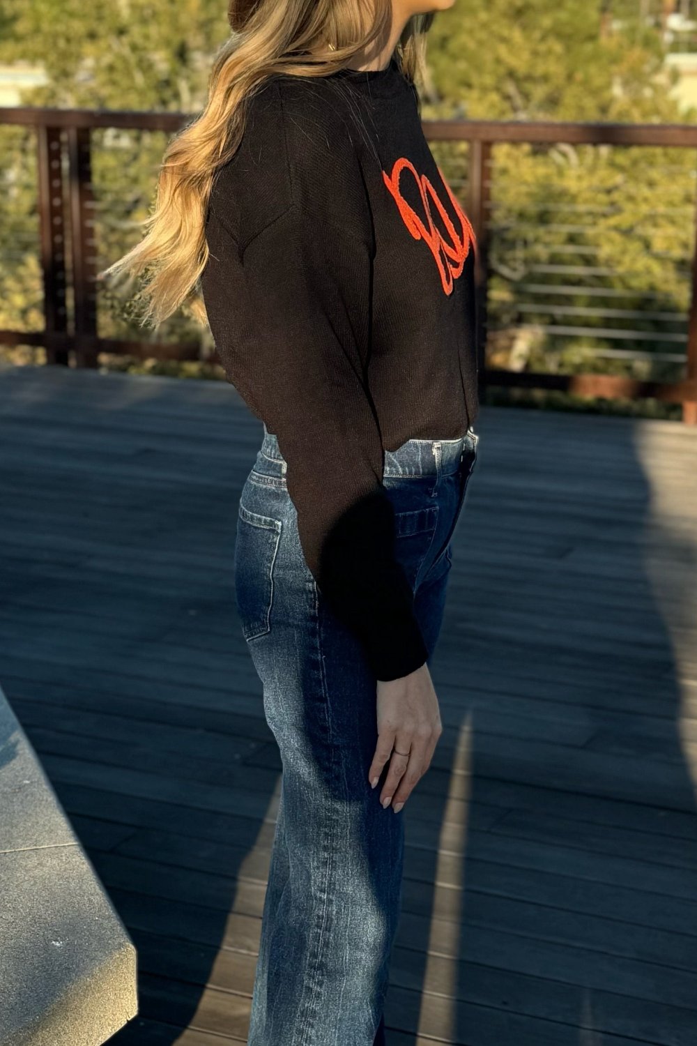 Boo Knitted Ribbed Sweater-2